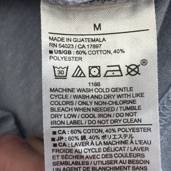 Banana Republic Men's Short Sleeve Crew Neck Premium Wash T-Shirt Sz M Pale Blue - Picture 4 of 4